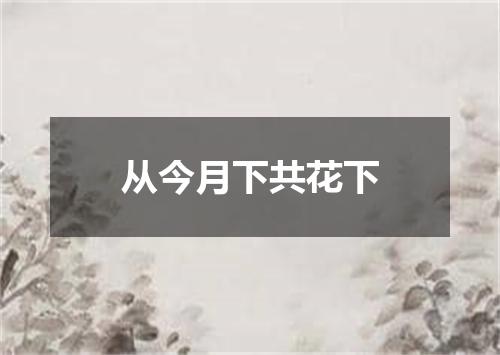 从今月下共花下
