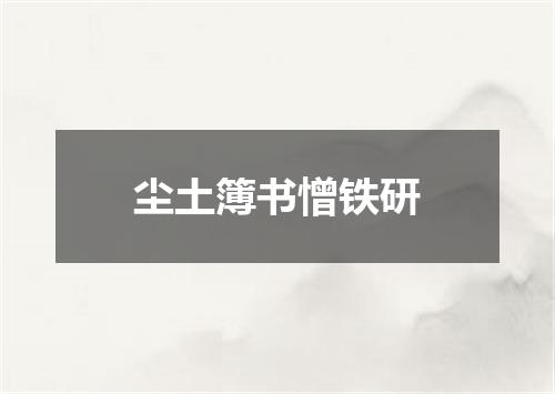 尘土簿书憎铁研