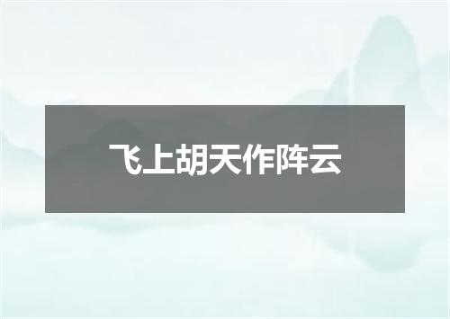 飞上胡天作阵云
