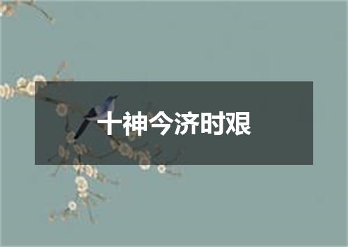 十神今济时艰