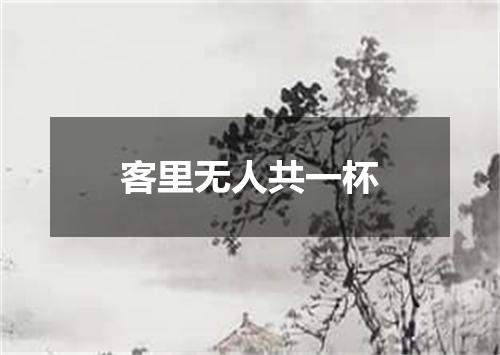 客里无人共一杯