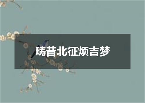 畴昔北征烦吉梦
