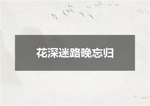 花深迷路晚忘归