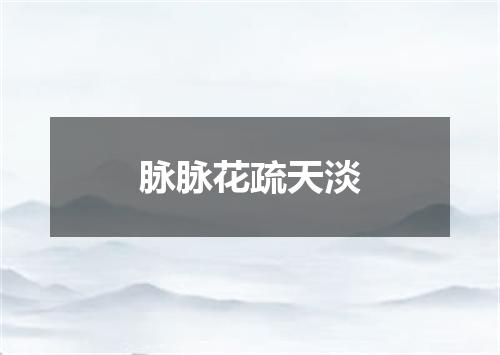 脉脉花疏天淡
