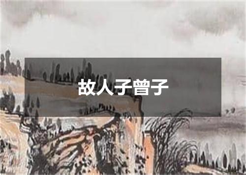 故人子曾子