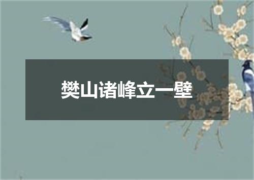 樊山诸峰立一壁