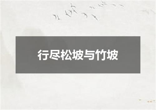 行尽松坡与竹坡