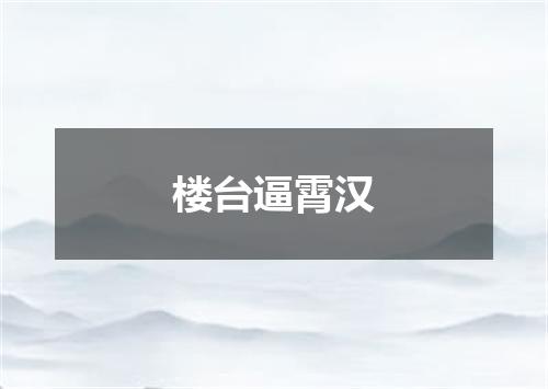楼台逼霄汉