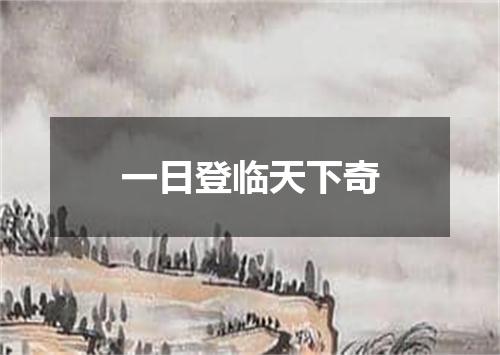 一日登临天下奇