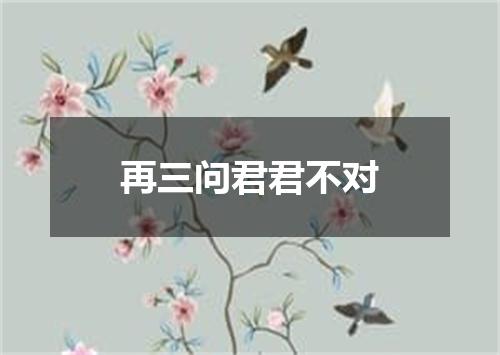 再三问君君不对
