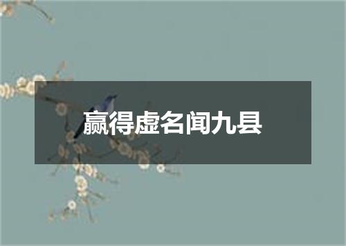 赢得虚名闻九县