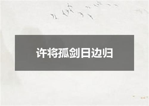许将孤剑日边归