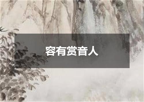 容有赏音人