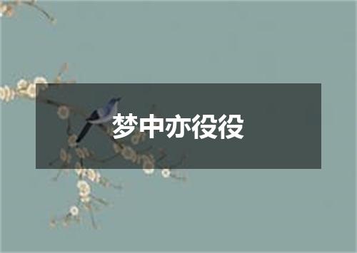 梦中亦役役