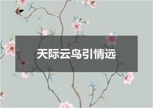 天际云鸟引情远