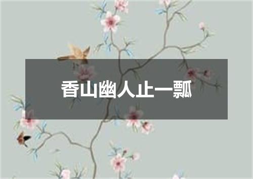香山幽人止一瓢