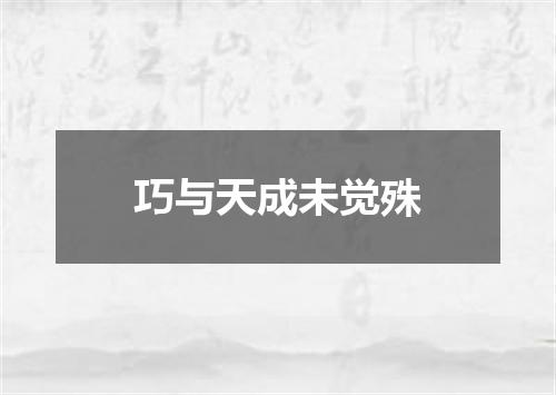 巧与天成未觉殊