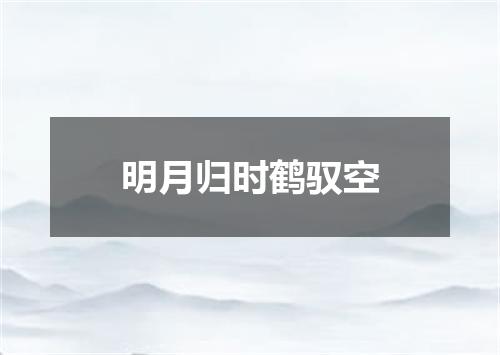 明月归时鹤驭空