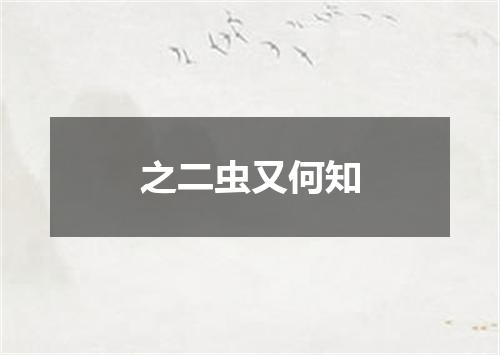 之二虫又何知