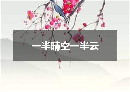 一半晴空一半云