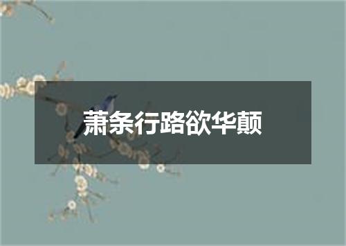 萧条行路欲华颠