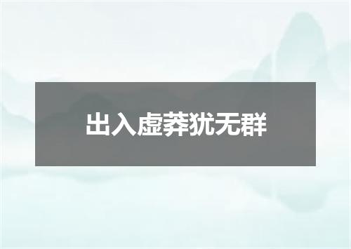 出入虚莽犹无群