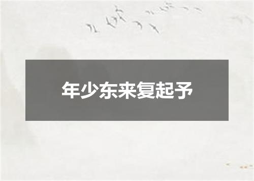 年少东来复起予