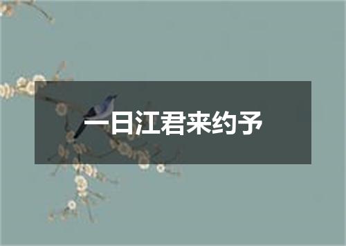 一日江君来约予