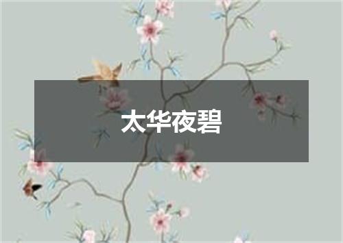 太华夜碧
