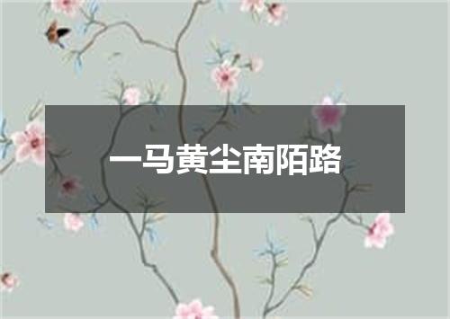 一马黄尘南陌路