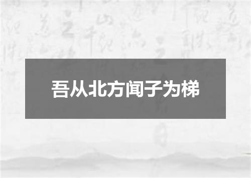 吾从北方闻子为梯