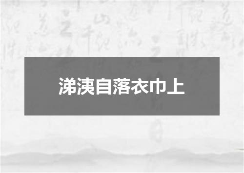 涕洟自落衣巾上