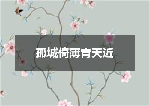 孤城倚薄青天近