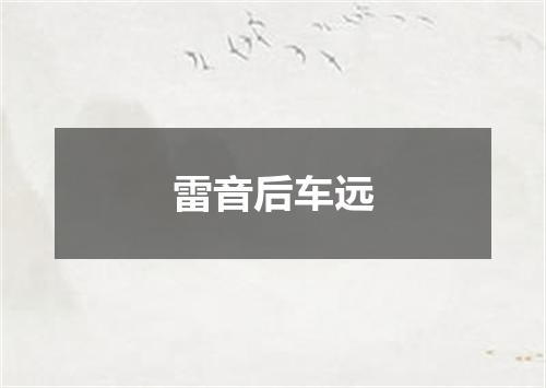 雷音后车远