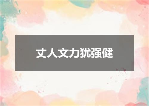 丈人文力犹强健
