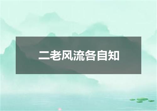 二老风流各自知