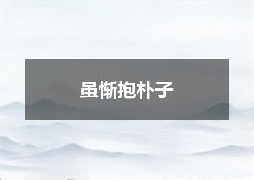 虽惭抱朴子