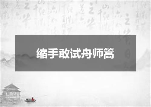 缩手敢试舟师篙
