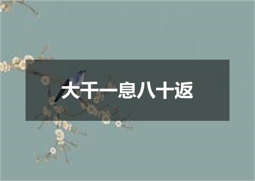 大千一息八十返