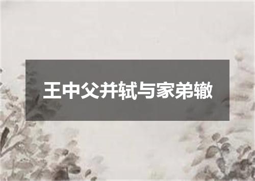 王中父并轼与家弟辙