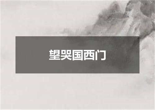 望哭国西门