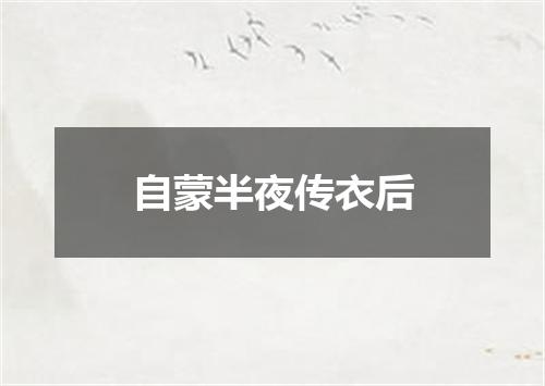 自蒙半夜传衣后