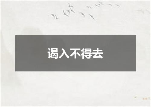 谒入不得去