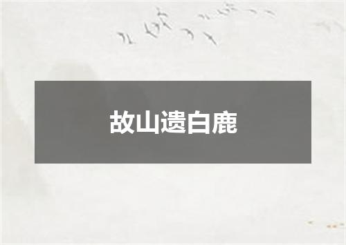 故山遗白鹿