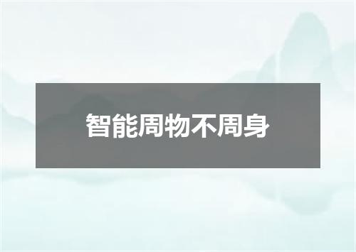 智能周物不周身