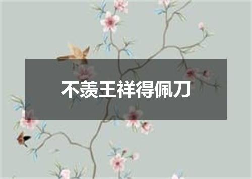 不羡王祥得佩刀