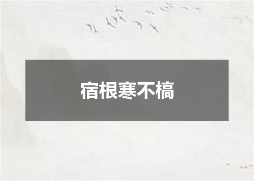 宿根寒不槁