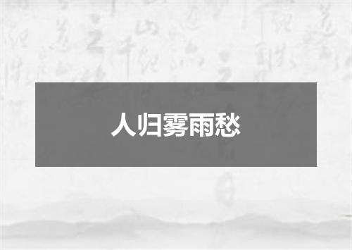 人归雾雨愁