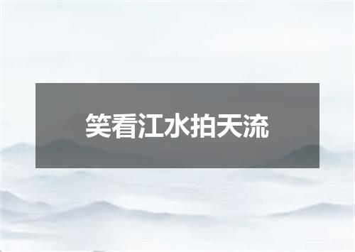 笑看江水拍天流