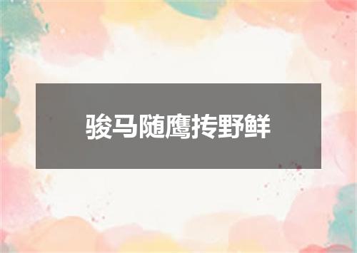 骏马随鹰抟野鲜